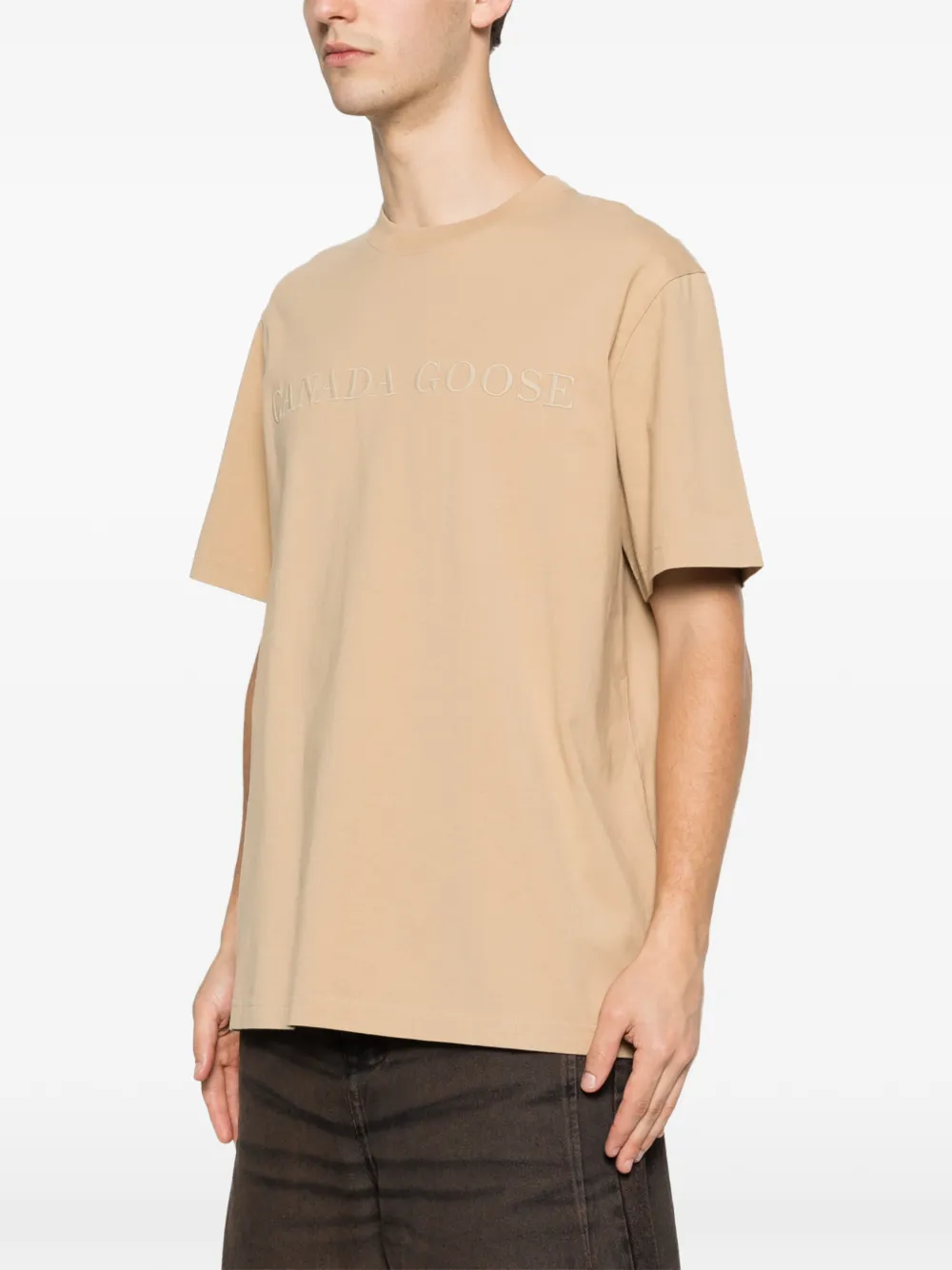 Canada Goose T-shirt met geborduurd logo Beige