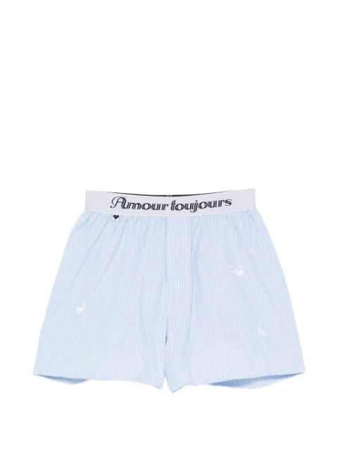 CARNE BOLLENTE Follow the Rabbit stripe-pattern embroidered boxers