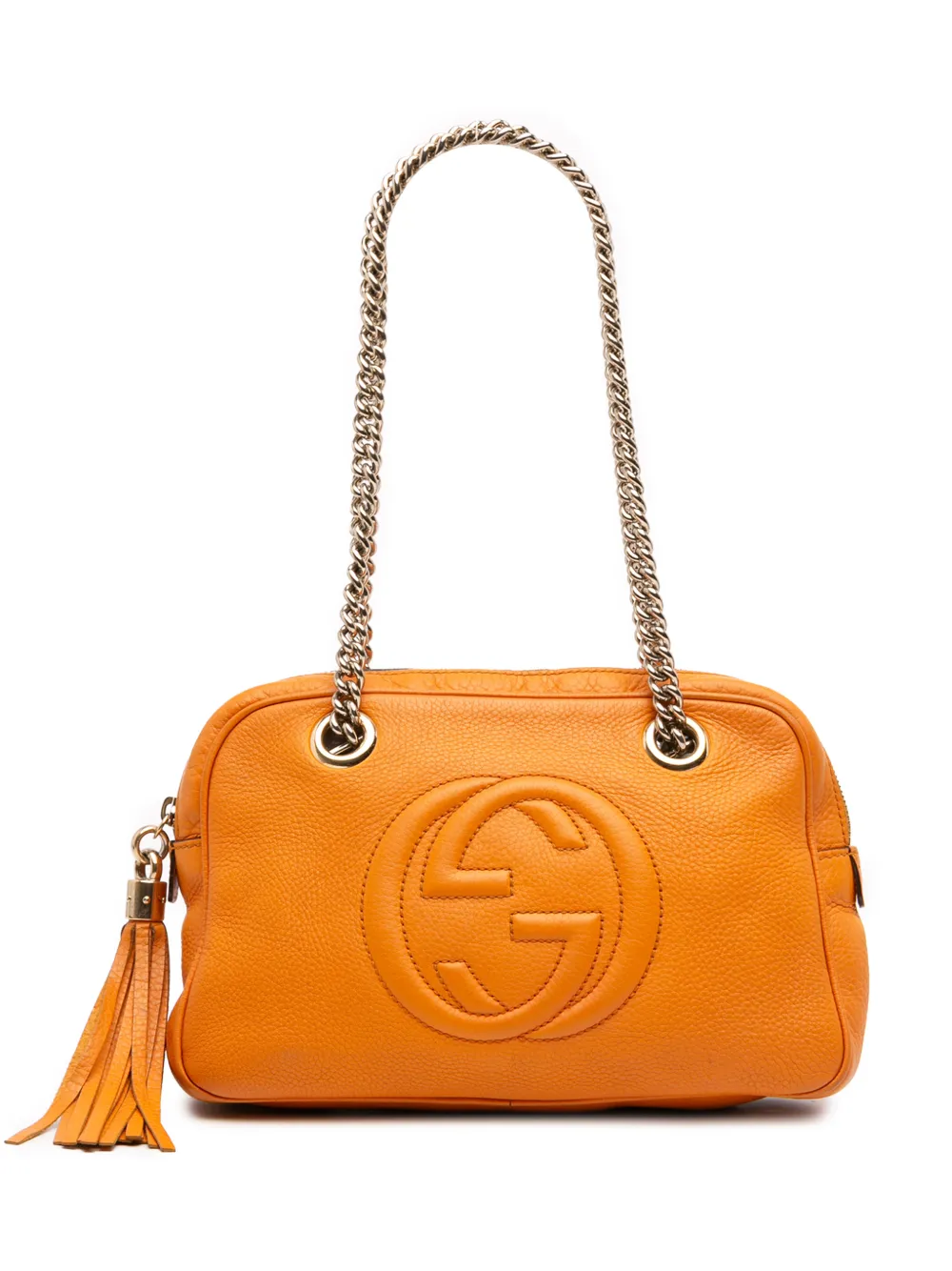 Gucci Pre-Owned 2016-2025 Leather Soho Chain Zip shoulder bag - Arancione