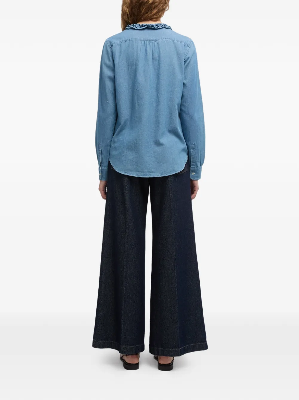  Aspesi Camicia Con Ruches - Blu 