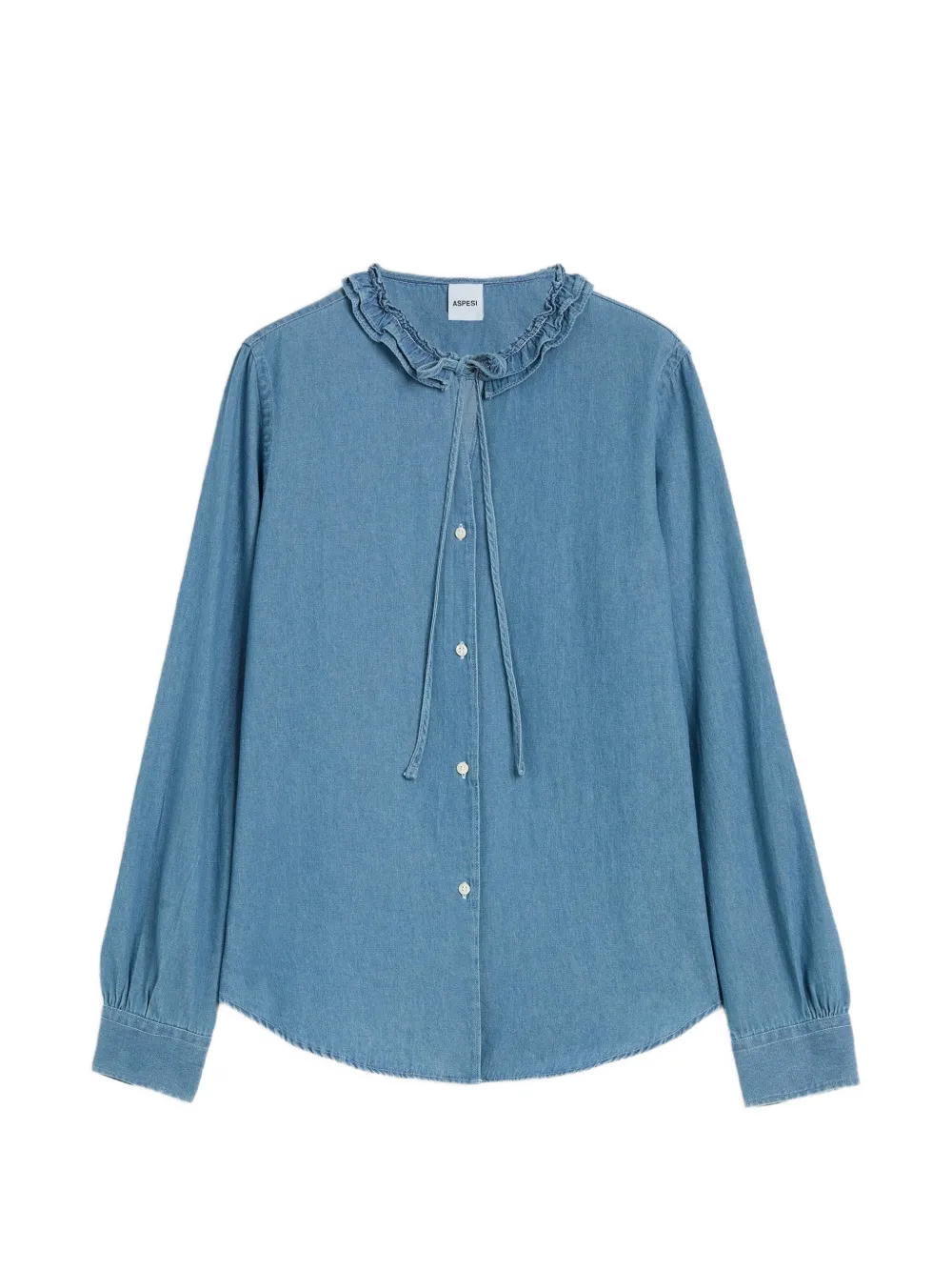 ASPESI ruffled-collar shirt - Blu