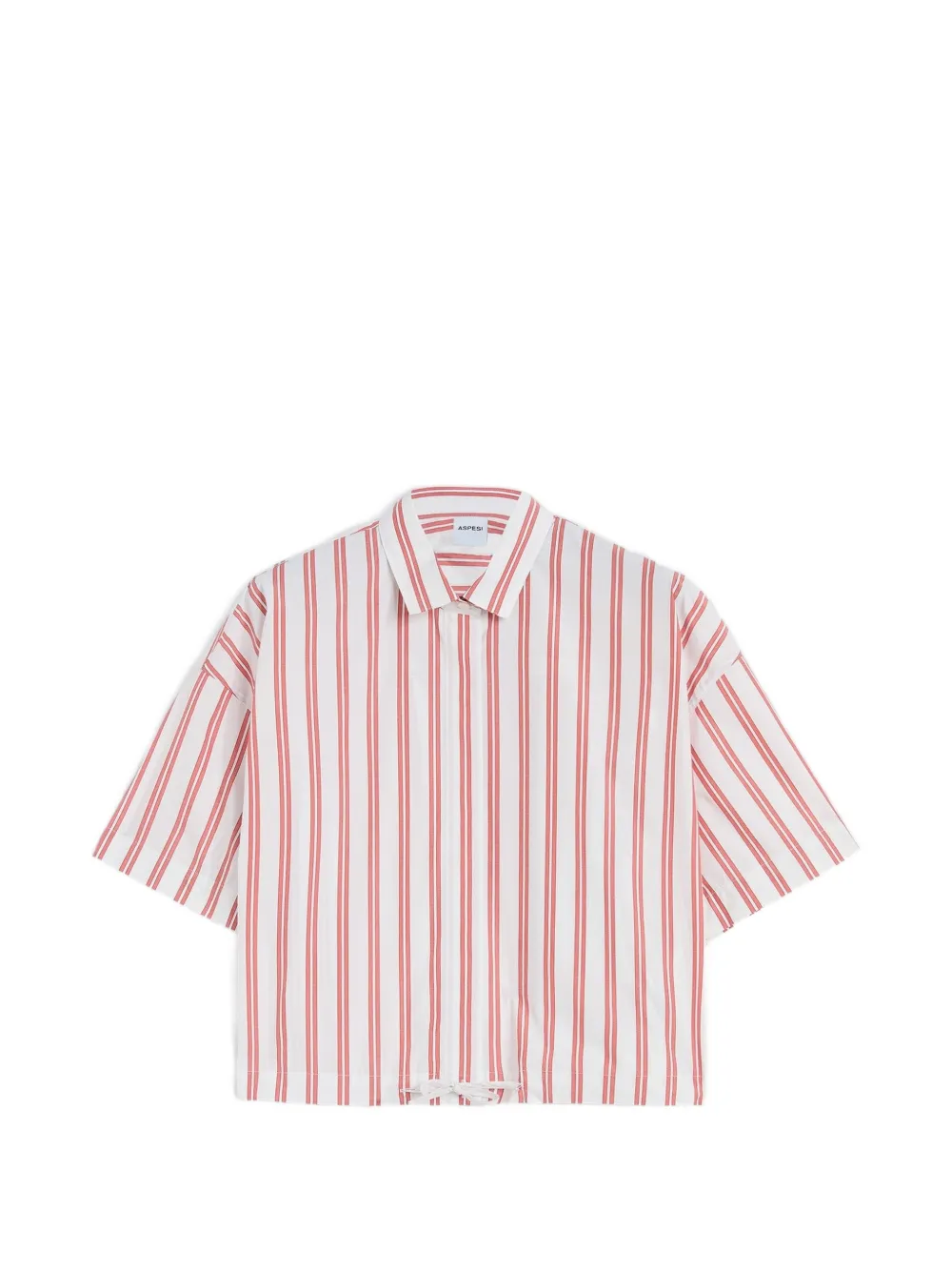 ASPESI striped tie shirt - Bianco