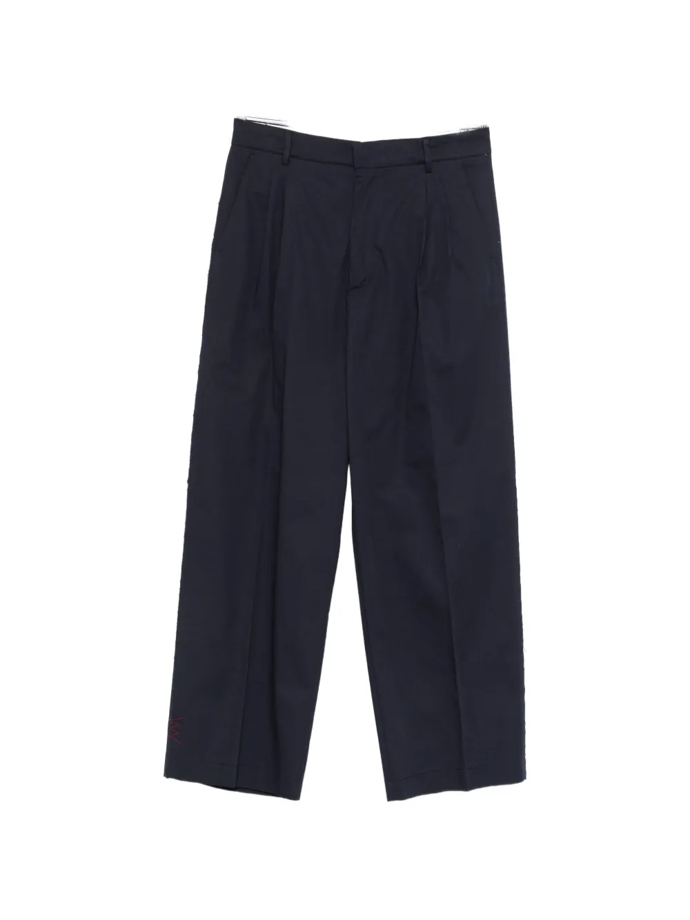 AMARANTO pleated straight-leg trousers - Blu