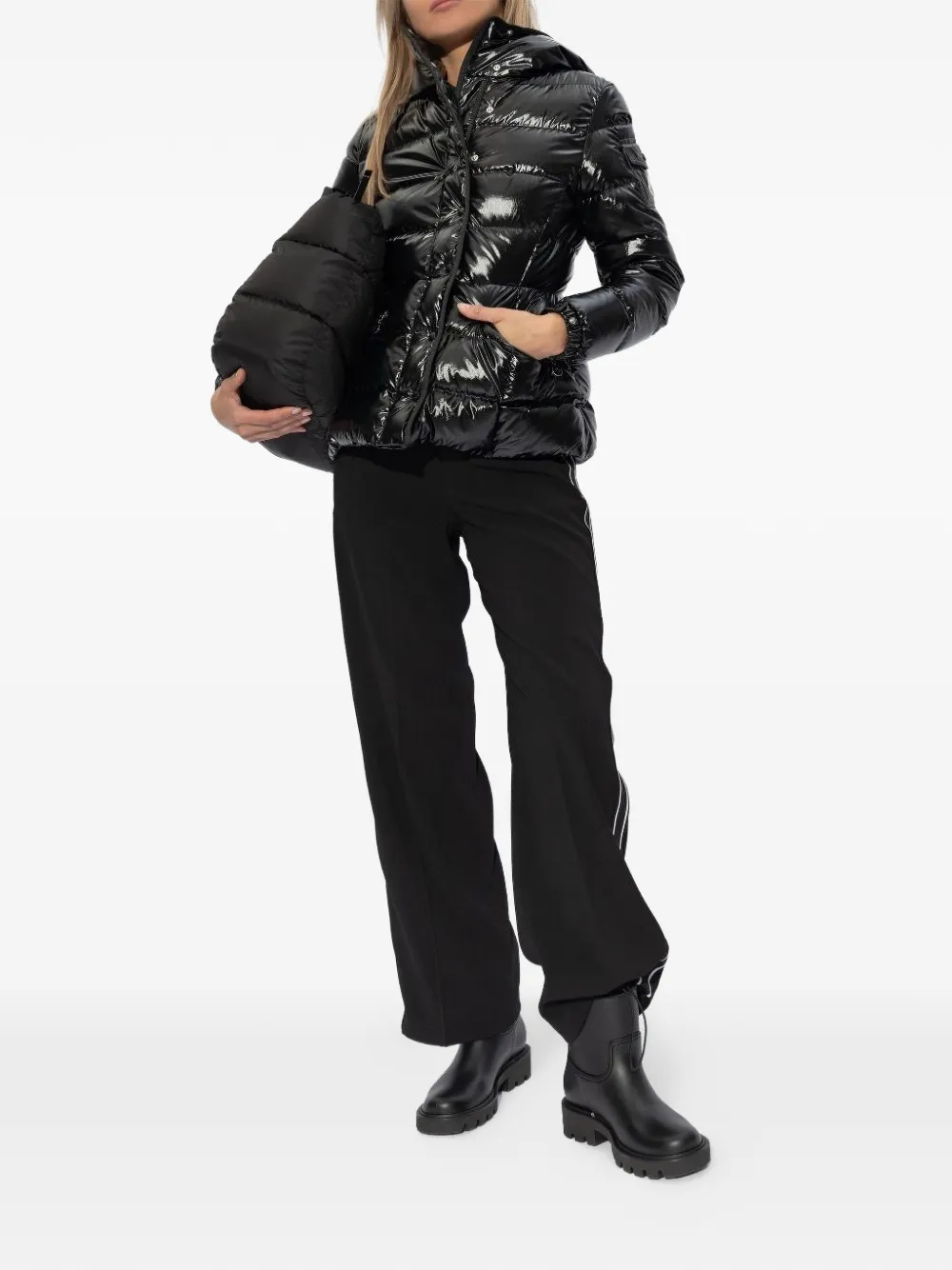 Moncler Kicktream drawstring lug-sole boots Zwart