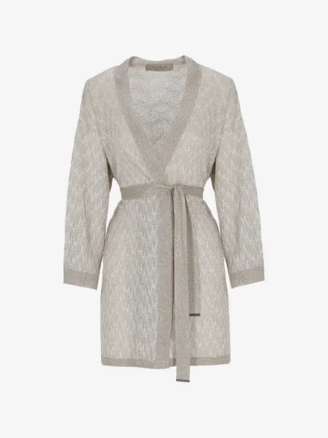 D.Exterior Cardigan im Metallic-Look
