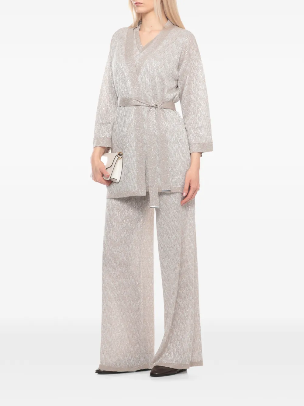 D.Exterior Metallic vest met ceintuur Grijs