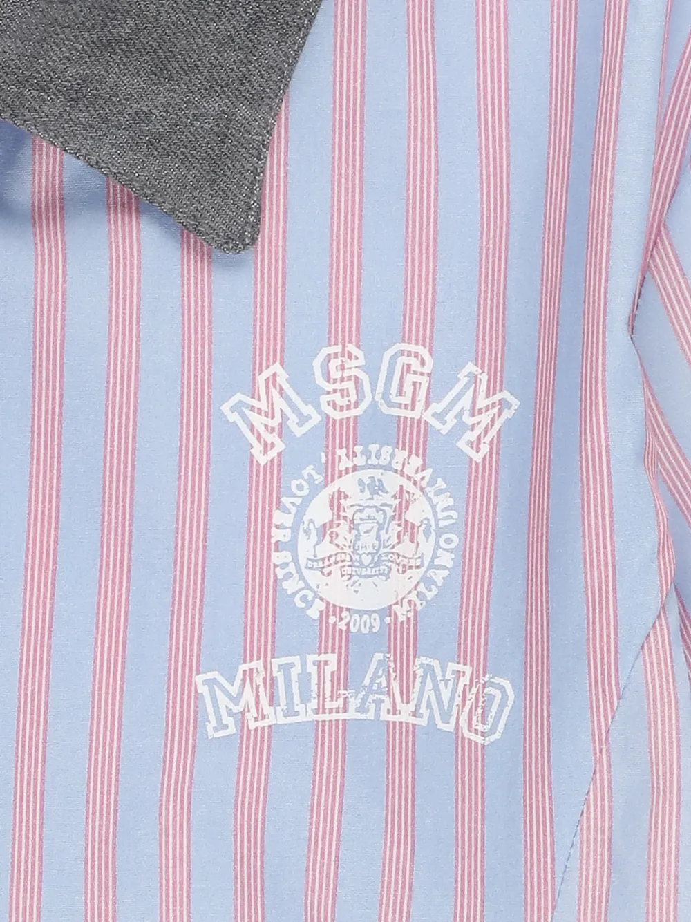  Msgm Kids Vestido A Rayas - Azul 