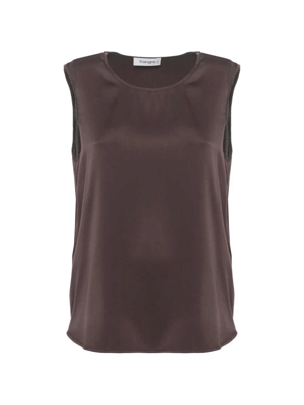 Kangra sleeveless scoop-neck top - Marrone