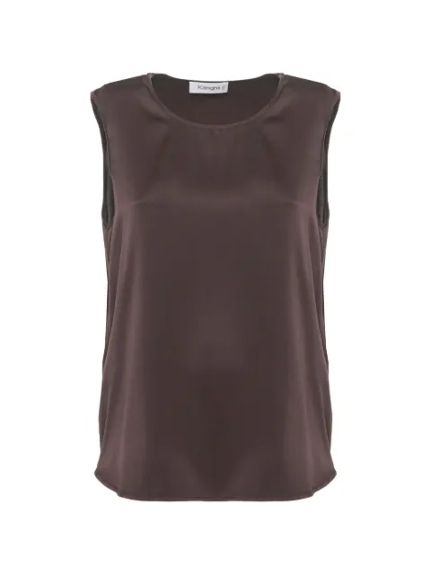 Kangra sleeveless scoop-neck top