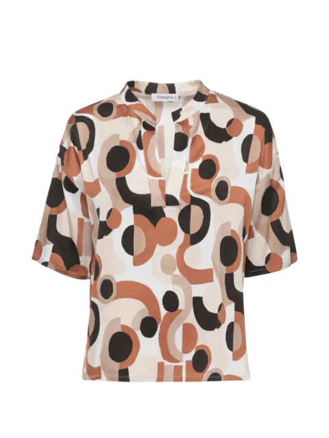 Kangra blusa con estampado geométrico