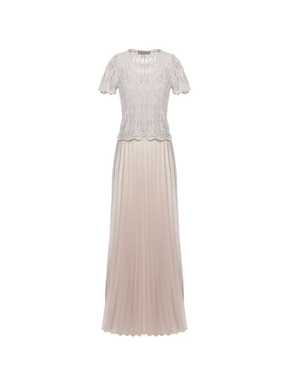 D.Exterior crochet-knit pleated maxi dress - Rosa