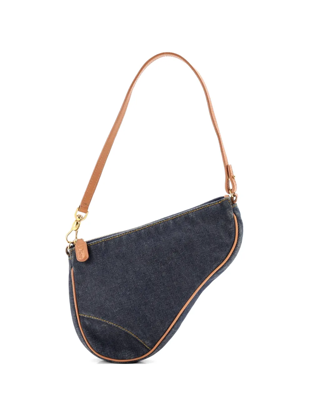 Christian Dior Pre-Owned Vintage Saddle Bag Denim Mini clutch bag - Blu