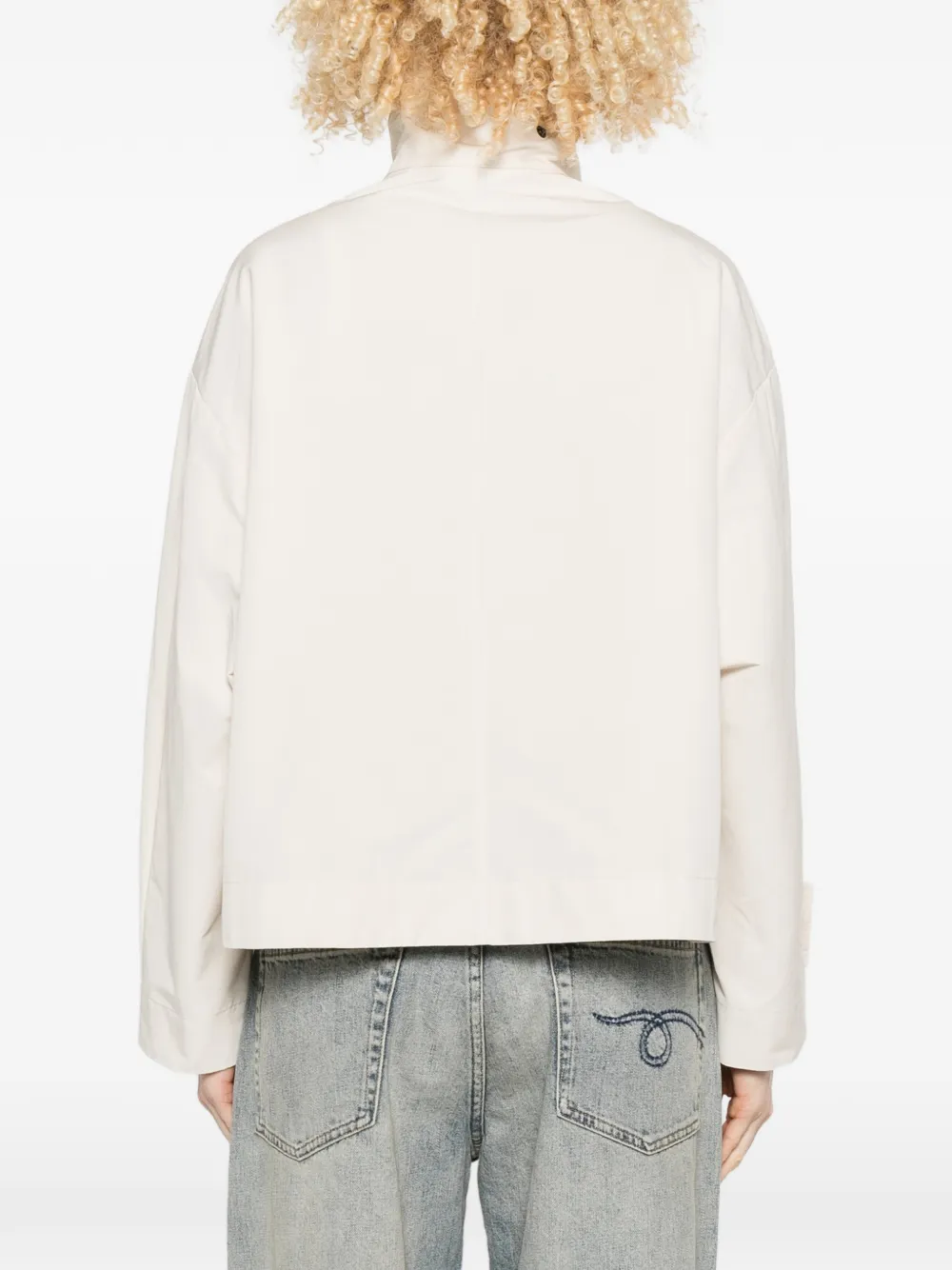 ASPESI Jack met hoge hals Beige