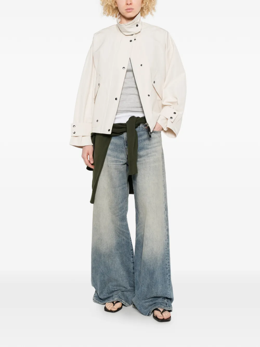ASPESI Jack met hoge hals Beige