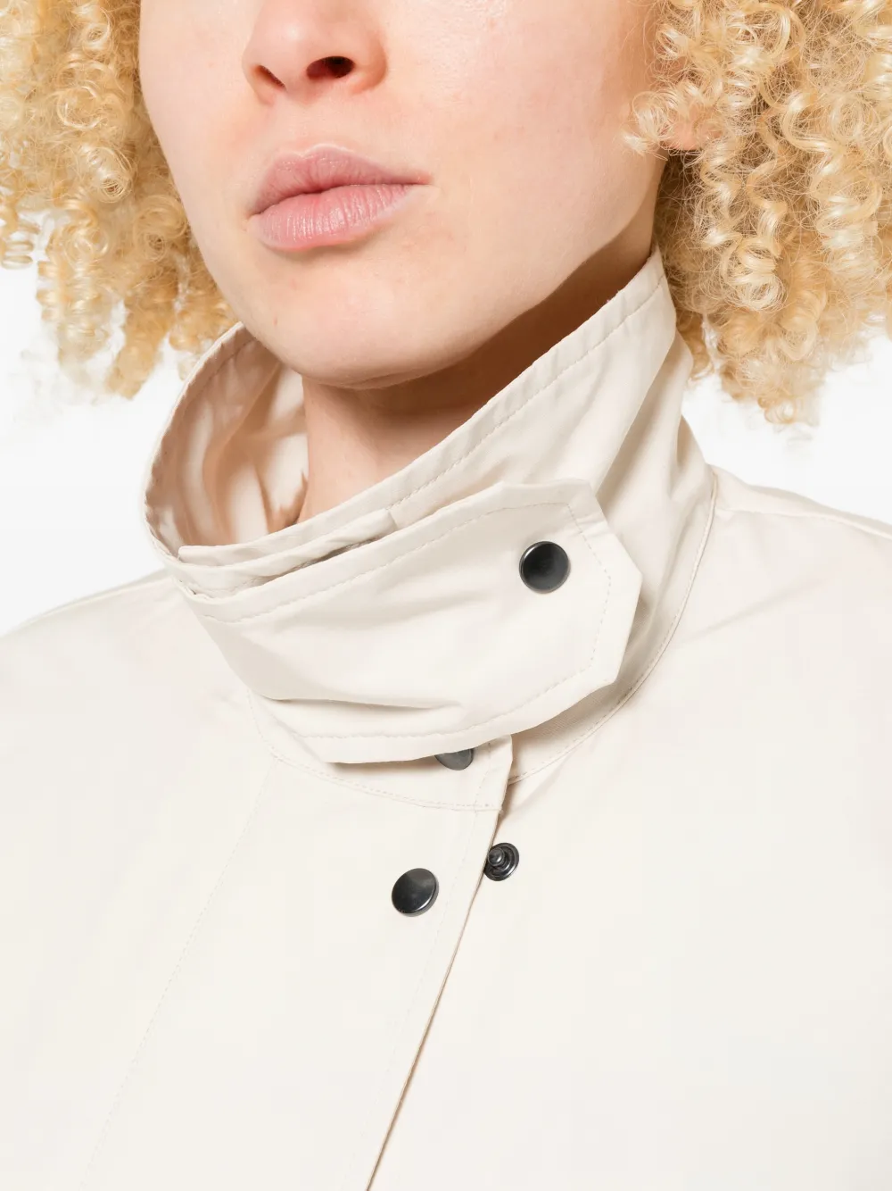 ASPESI Jack met hoge hals Beige