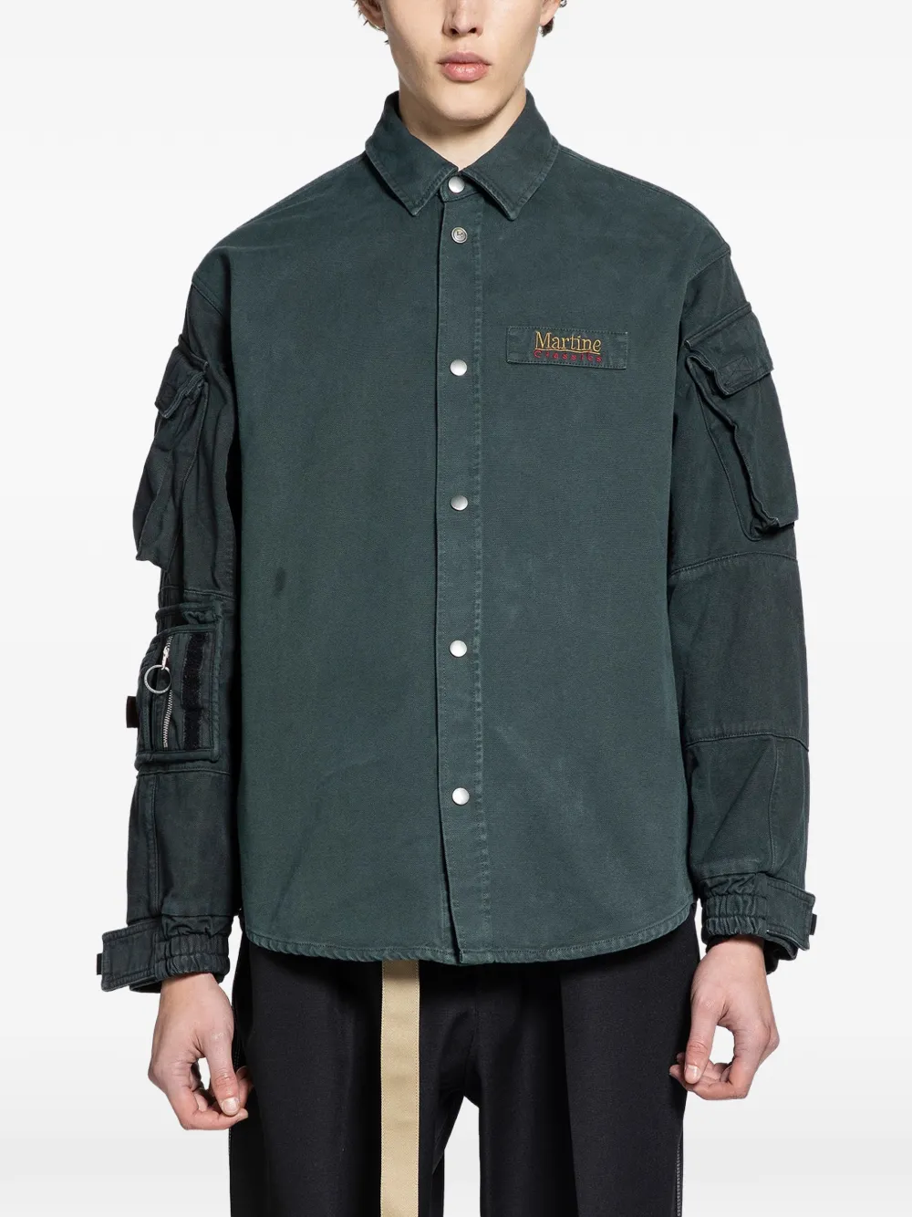 Martine Rose denim utility overshirt - Verde