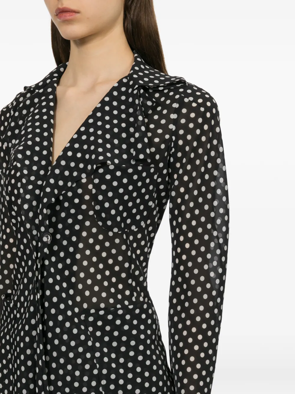 Junya Watanabe Blouse met stippen Zwart
