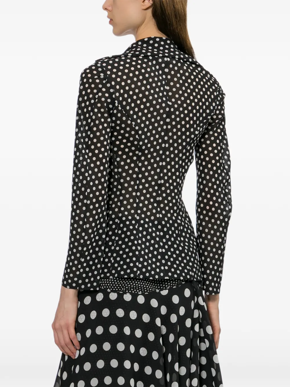 Junya Watanabe Blouse met stippen Zwart