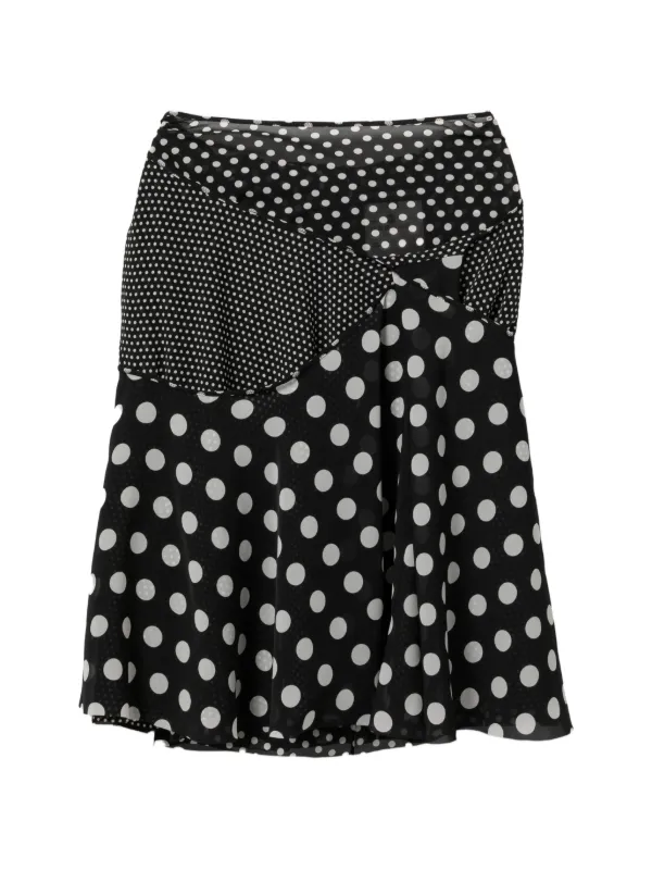 Junya Watanabe Polka-dot Skirt in Black