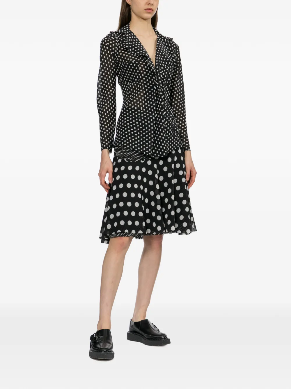 Junya Watanabe Rok met stippen Zwart