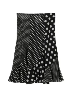 JUNYA WATANABE フレアスカート S 黒白水玉 ジュンヤワタナベ コムデギャルソンJUNYA WATANABE COMME des GARCONS