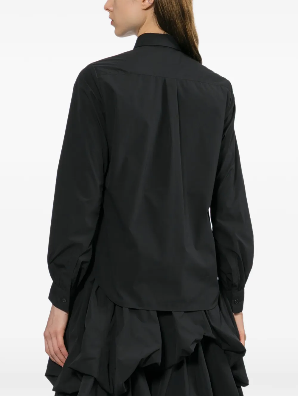 Noir Kei Ninomiya Geplooid shirt Zwart