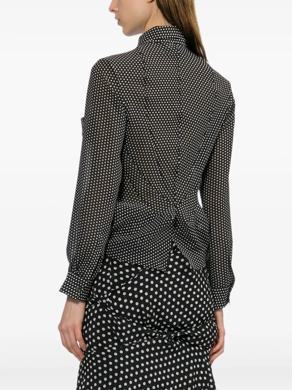 Junya Watanabe Blouse met stippen Zwart