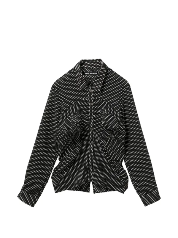 AMOOMA ポルカドットブラウス Junya Watanabe ポルカドット ブラウス | ブラック | FARFETCH JP