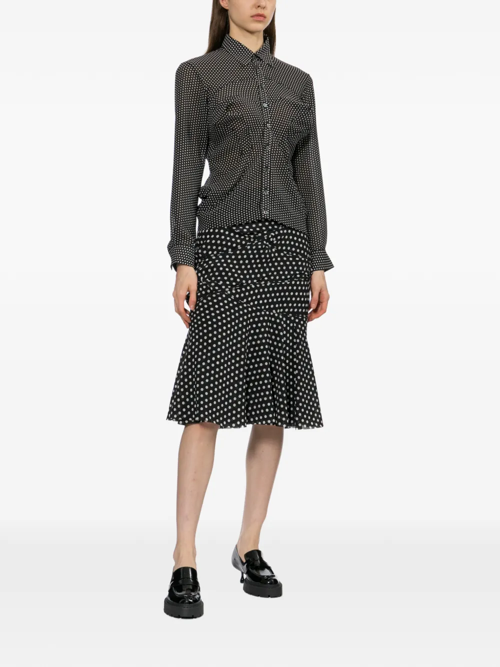 Junya Watanabe Rok met stippen Zwart