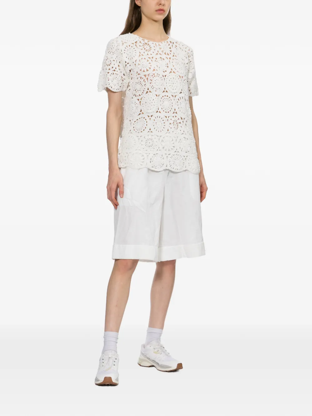 Comme Des Garçons Top all'uncinetto - Bianco