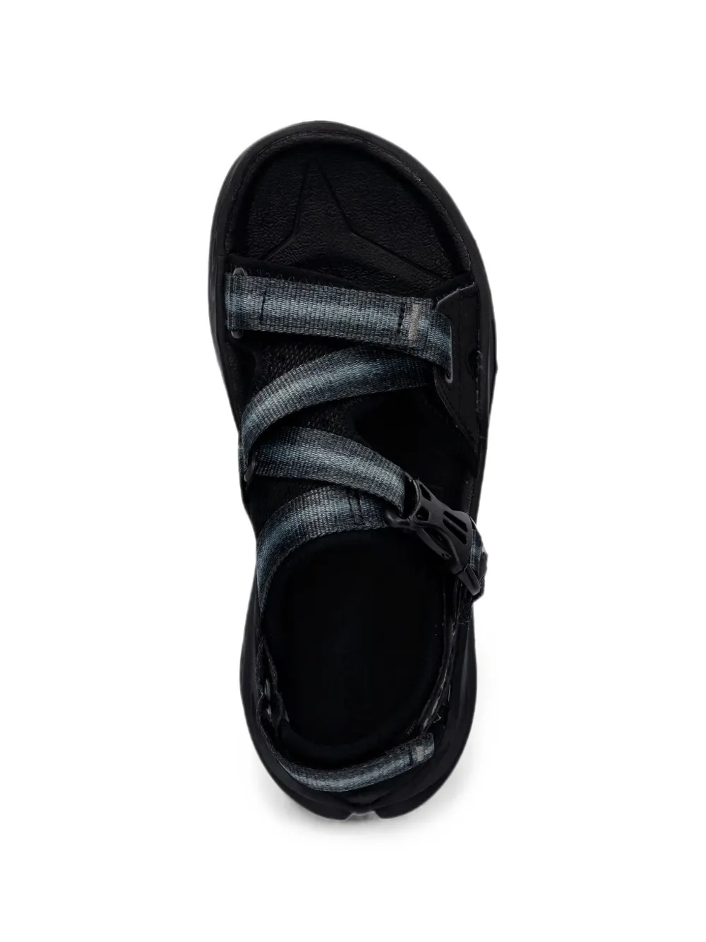 HOKA Infini Hike TC touch-strap buckle-fastening sandals Zwart