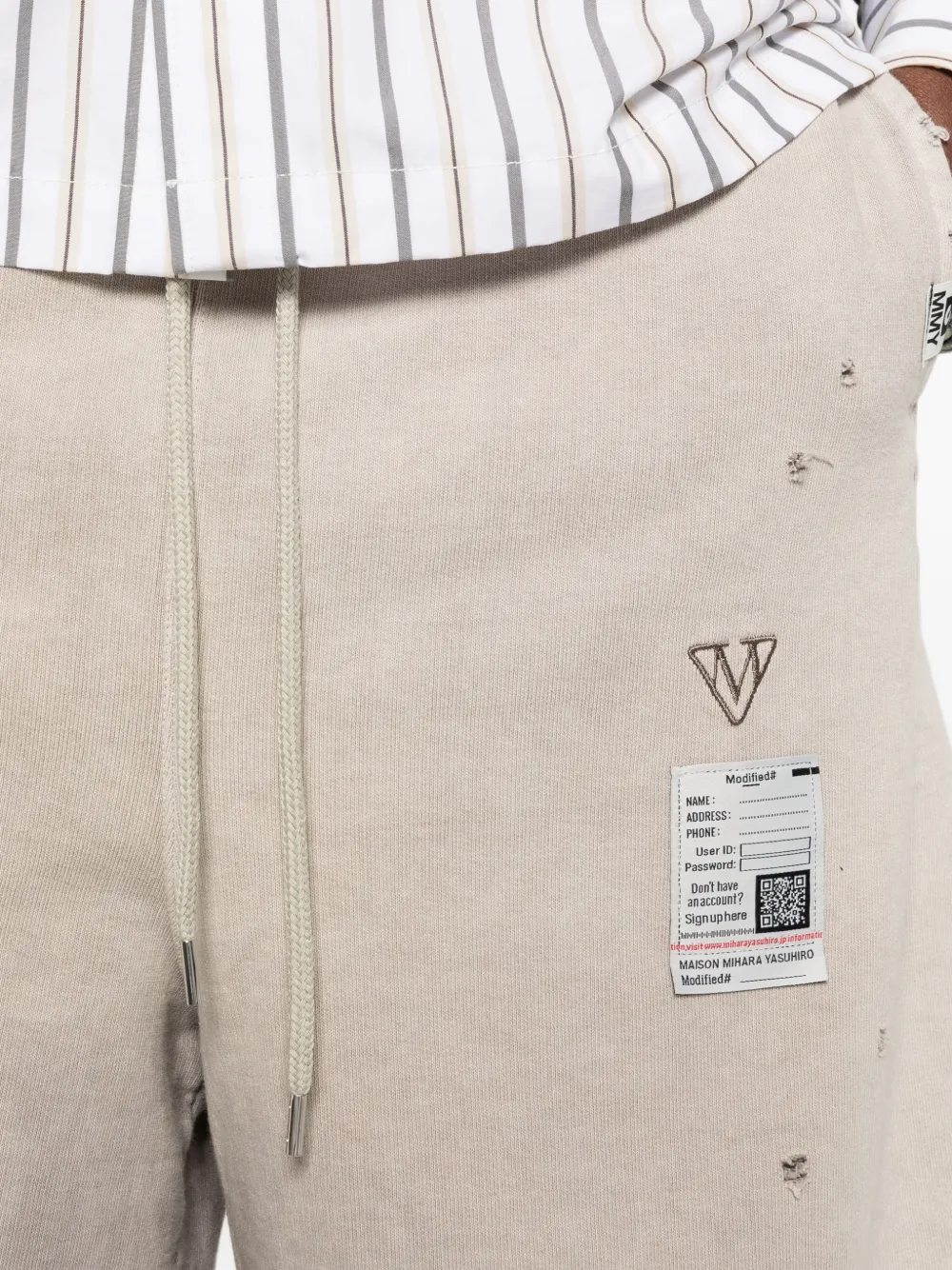 Maison MIHARA YASUHIRO Gerafelde shorts Beige