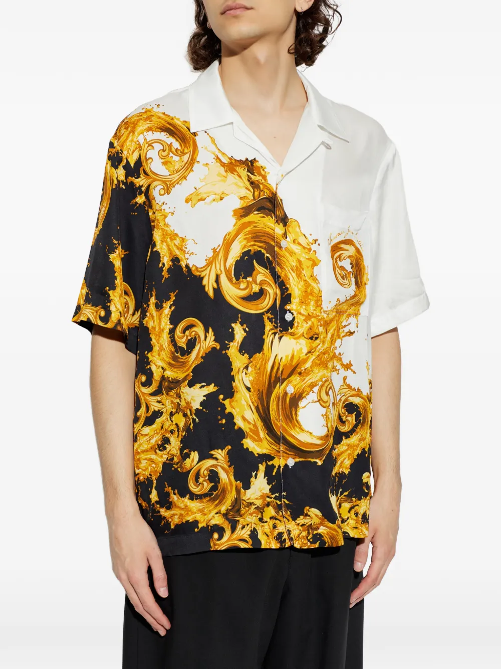 Versace Jeans Couture baroque-print shirt - Weiß