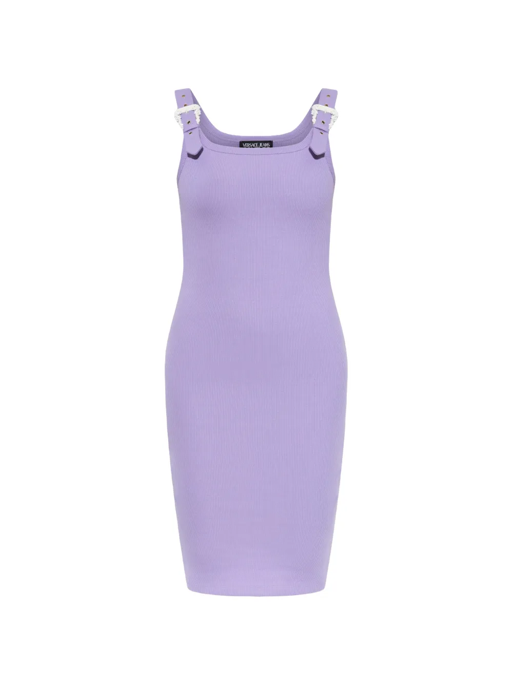 Versace Jeans Couture buckle-detail ribbed dress - Viola