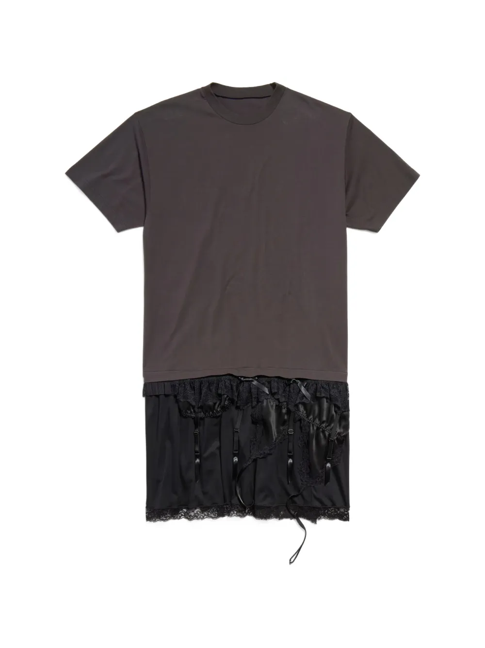 Balenciaga Lingerie cotton mini T-shirt dress - Grigio