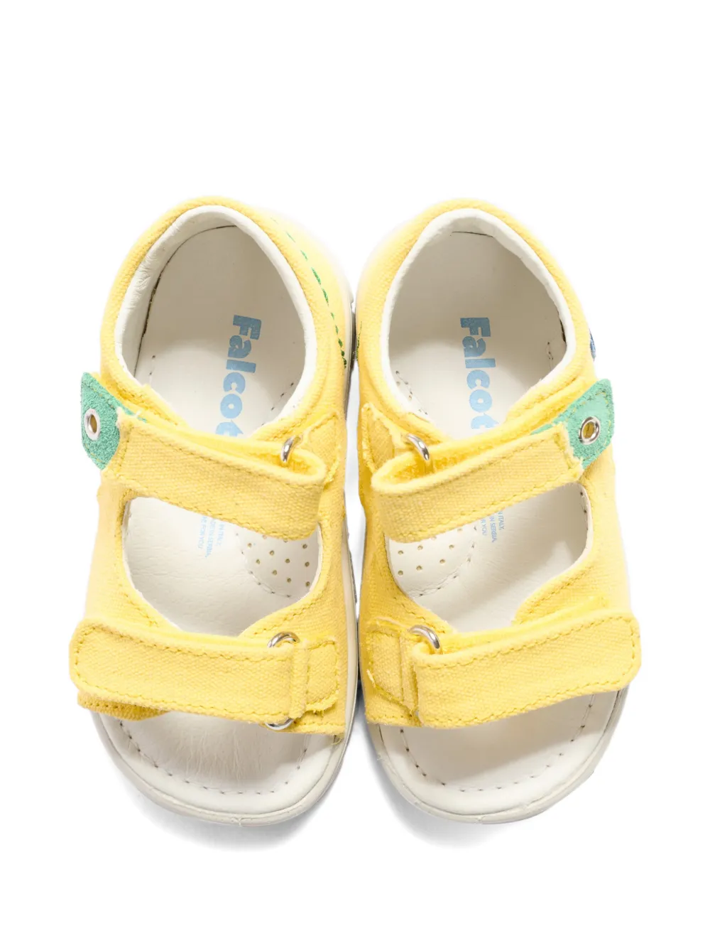 Falcotto Nemo appliqué strap sandals Geel