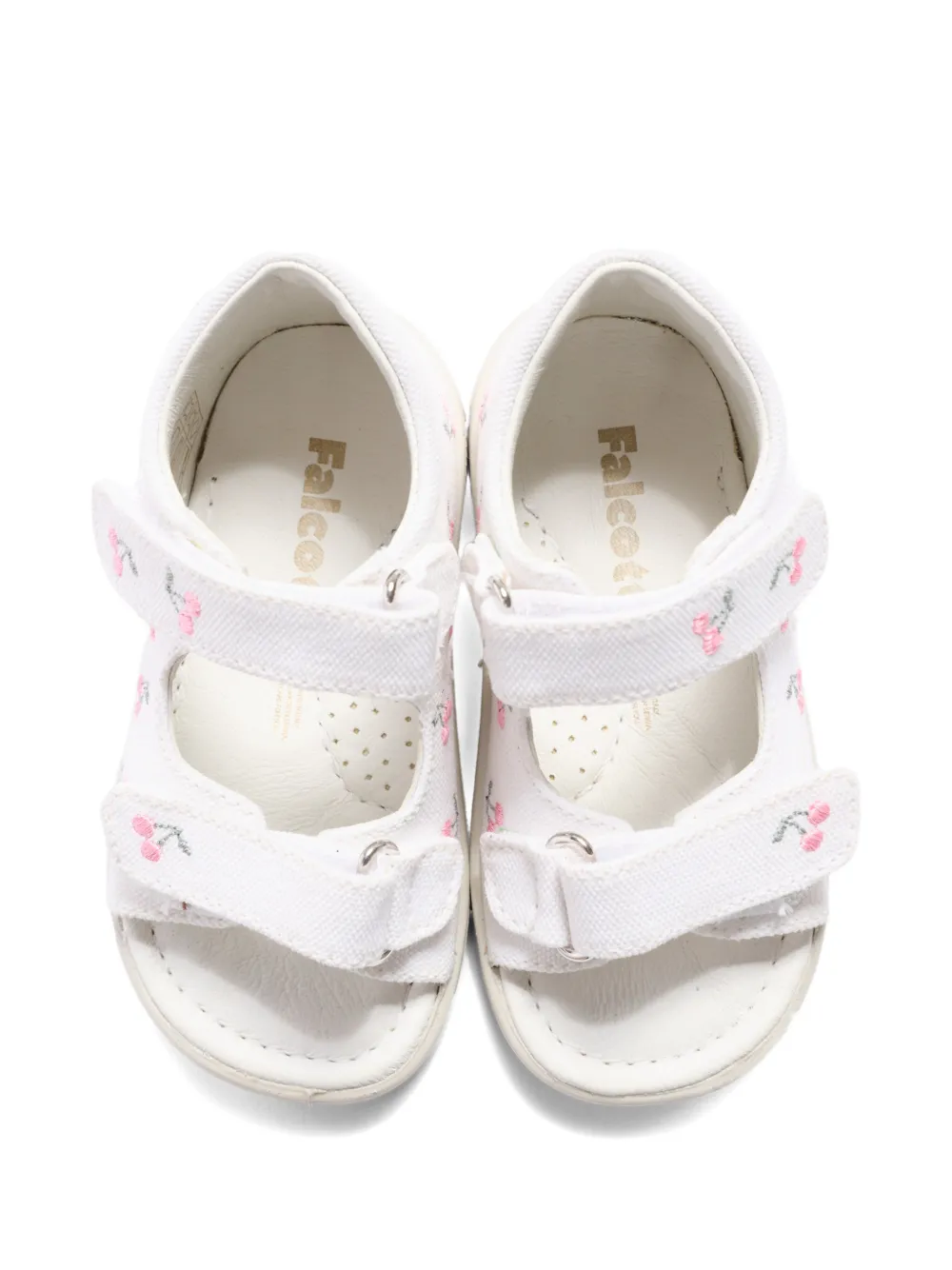 Falcotto Zupya sandalen met kersen-print Wit