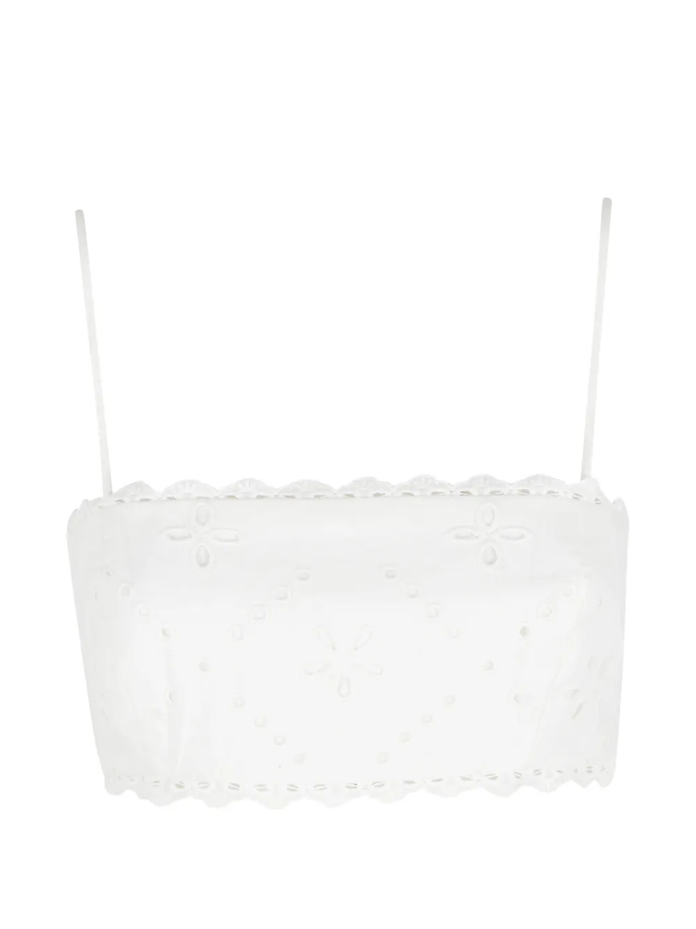 Hemant And Nandita Kota Bandeau broderie-anglaise top - Bianco