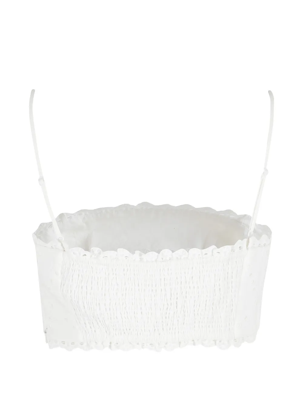 Hemant And Nandita Kota Bandeau top met broderie anglaise Wit