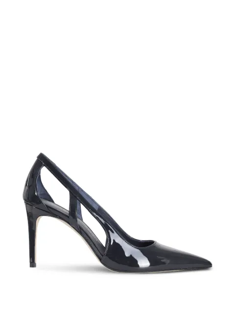 Stuart Weitzman Power patent-finish cut-out pumps