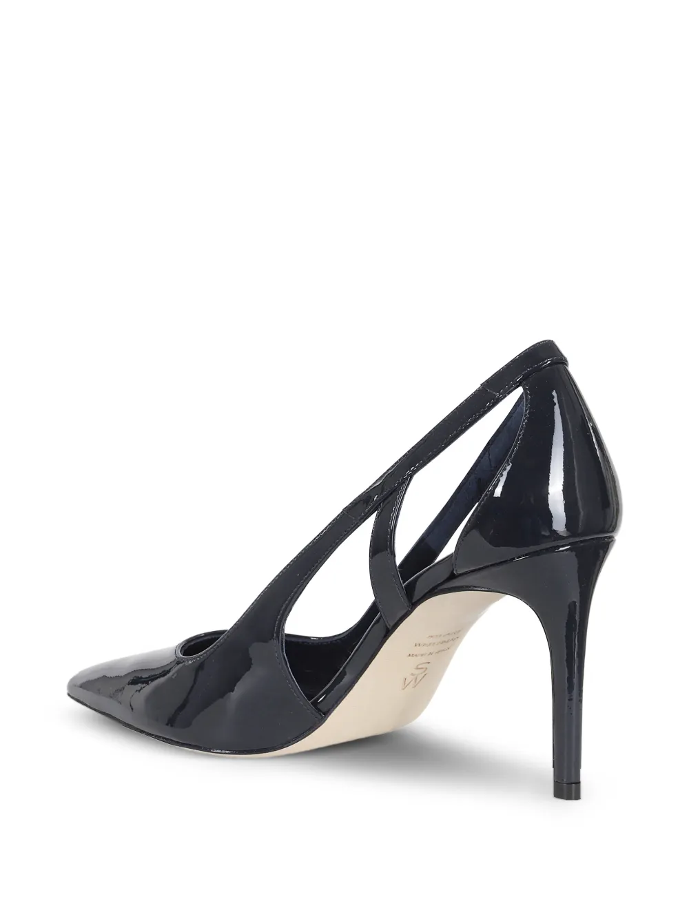 Stuart Weitzman Power patent-finish cut-out pumps Blauw
