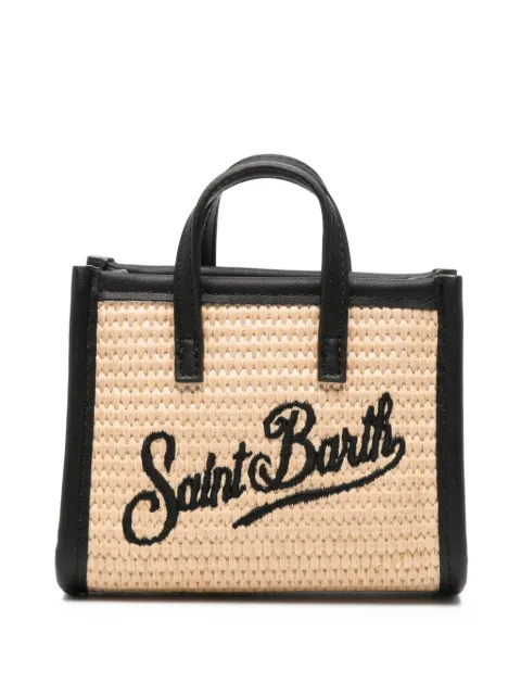 MC2 Saint Barth logo-embroidered woven tote bag