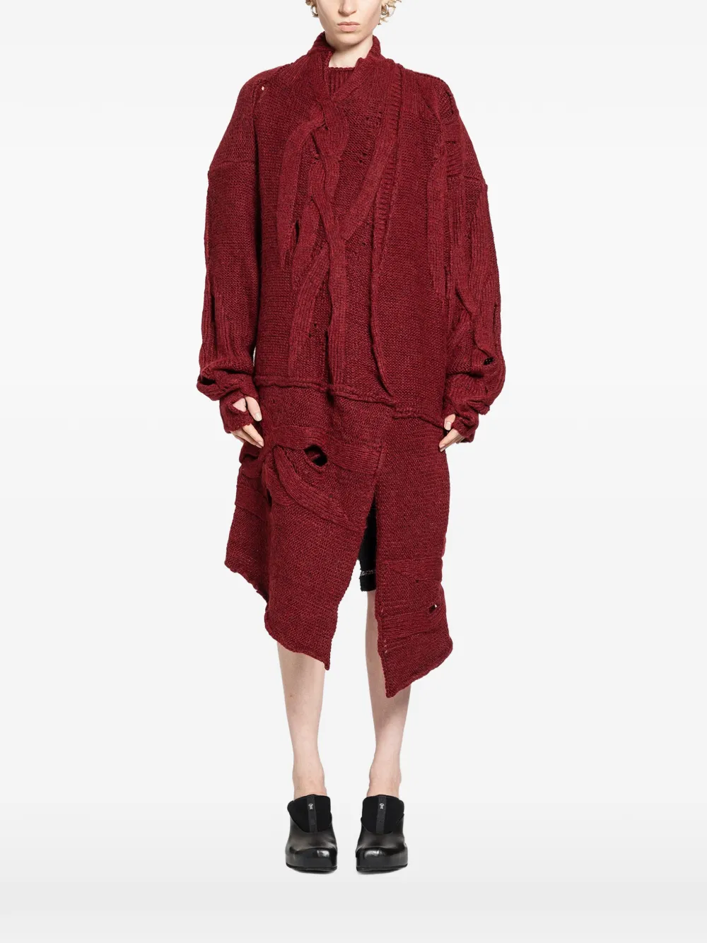 HALOS cables cardigan - Rot