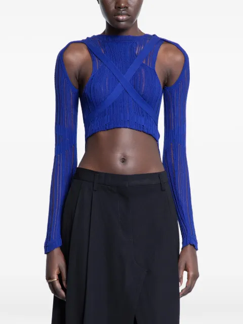 HALOS criss-cross sleeves top