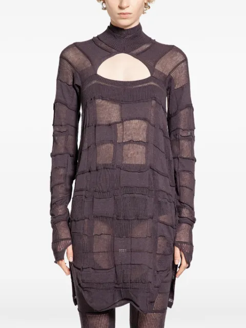 HALOS checked turtleneck sweater