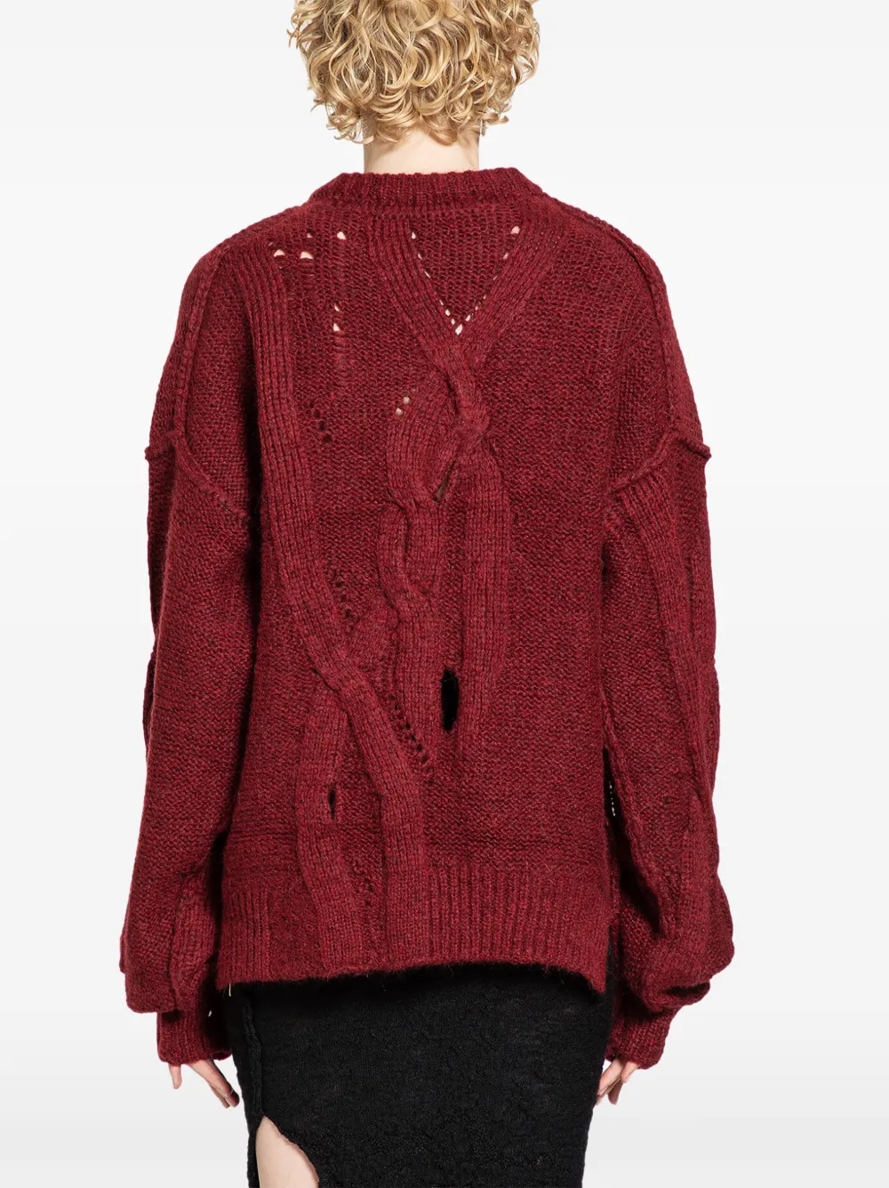  Halos Pull En Maille Torsadé - Rouge 