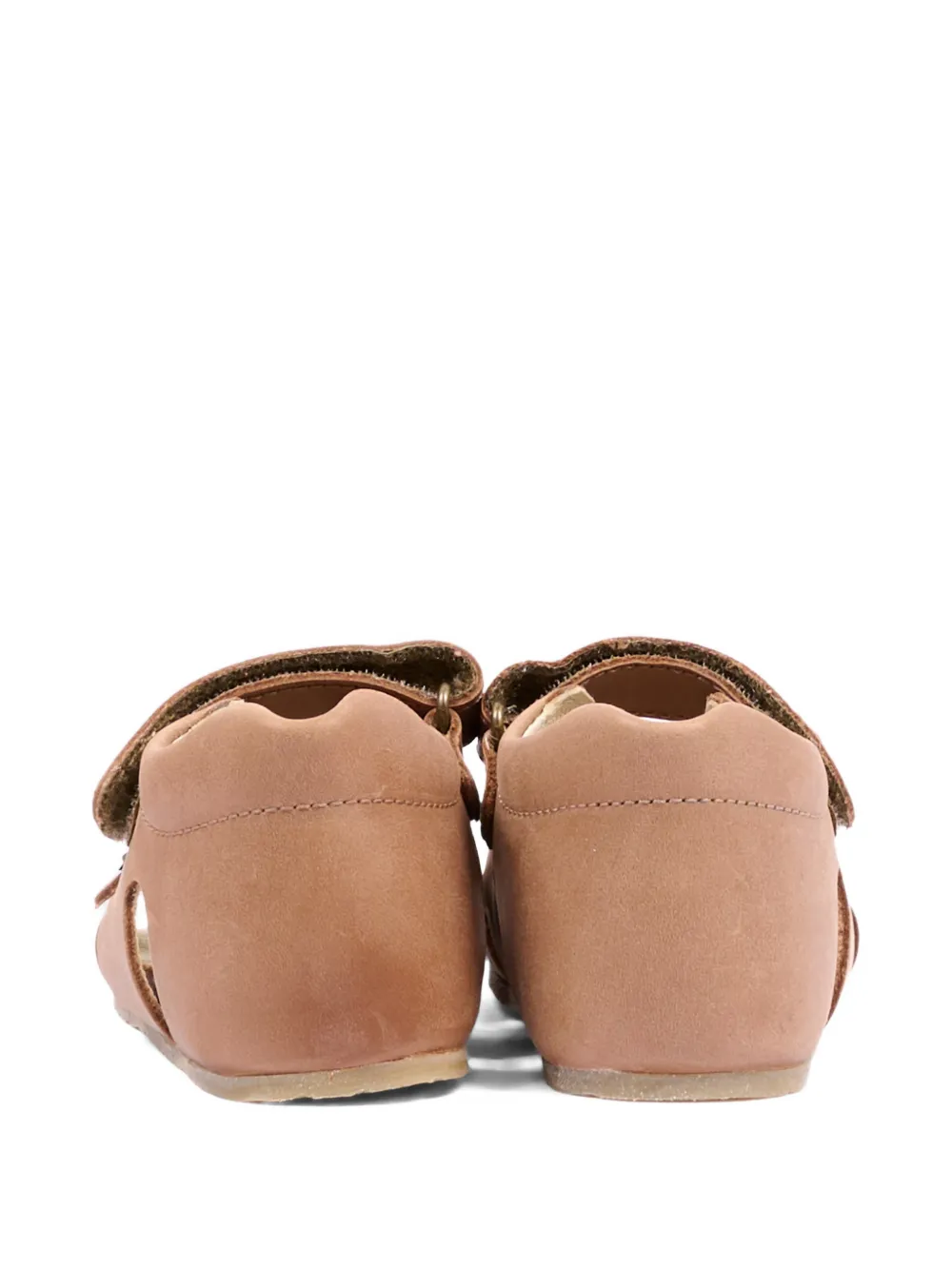 Falcotto Bea buckle strap leather sandals Beige