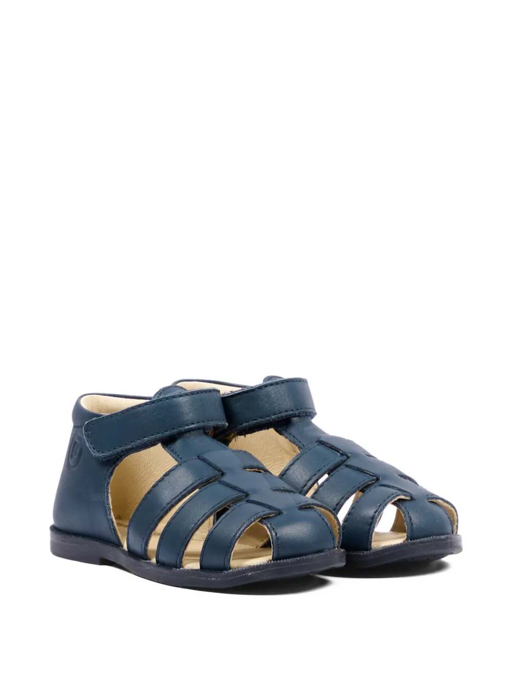 Falcotto Lombok caged strap leather sandals - Blu