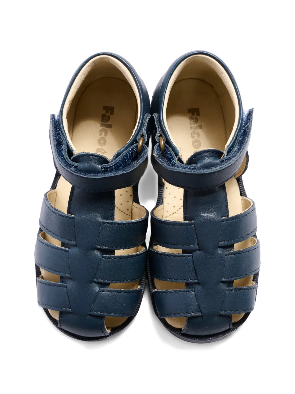 Falcotto Lombok caged strap leather sandals Blauw