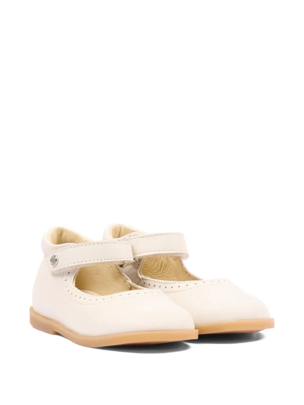 Falcotto Brogue strap leather ballerina sandals - Toni neutri